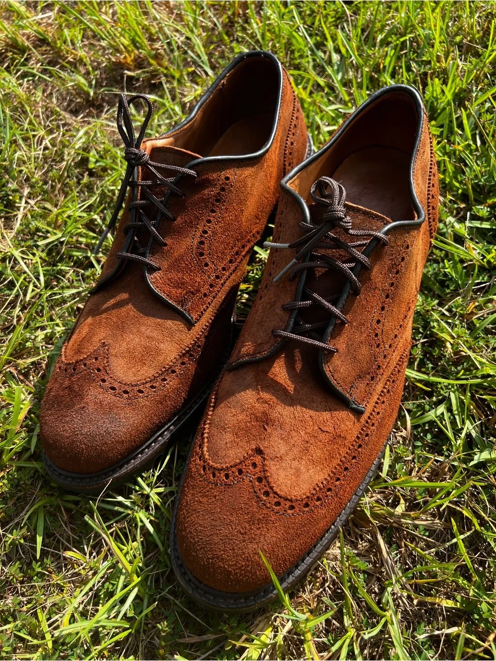 CLEAN Allen Edmonds size 13 Mens Big Sur Brown Suede shoes
